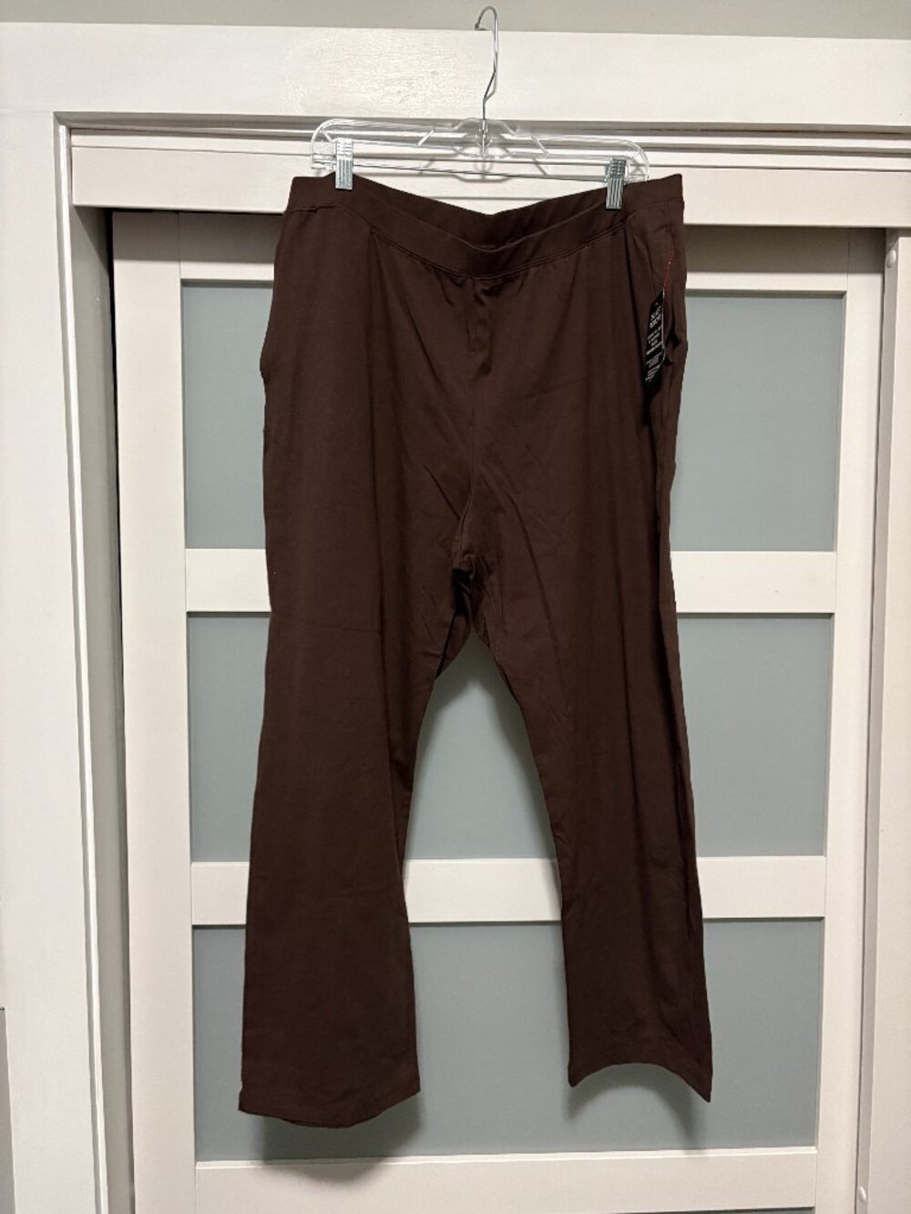 Catherines Suprema Collection Petite sz 1XWP 1X Brown Casual pull on pants  NEW